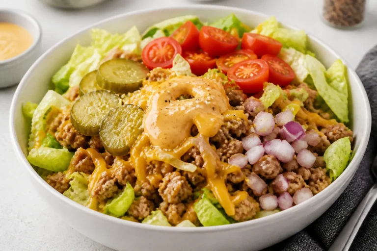 Low Fat Turkey Cheeseburger Bowls – A Lighter Take on a Comfort Classic
