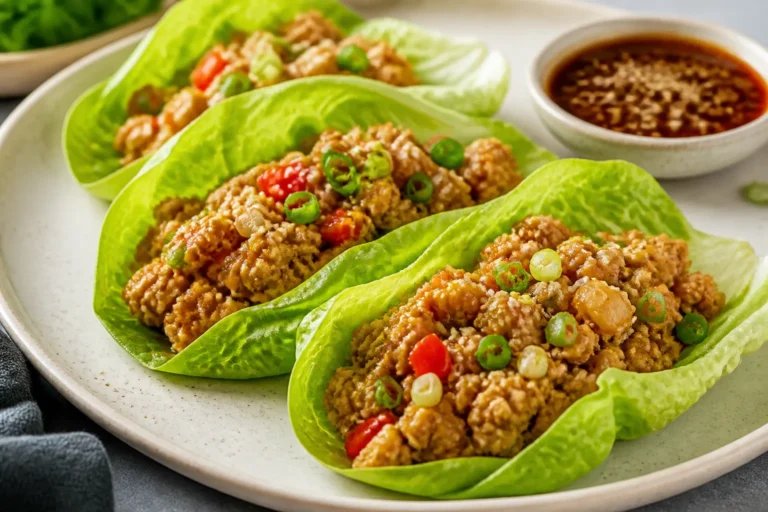 Protein Packed Ground Chicken Lettuce Wraps – Fast, Fresh, and Flavorful