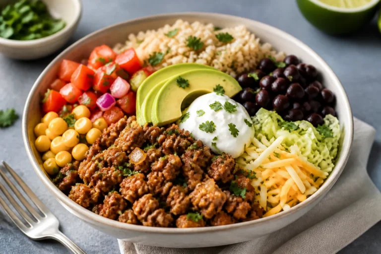 Healthy Ground Chicken Burrito Bowls – Fresh, Fast, and Flavorful