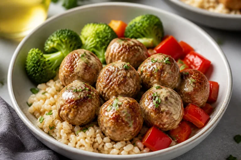 Low Fat Turkey Meatball Dinner Bowls – A Light, Satisfying Weeknight Meal