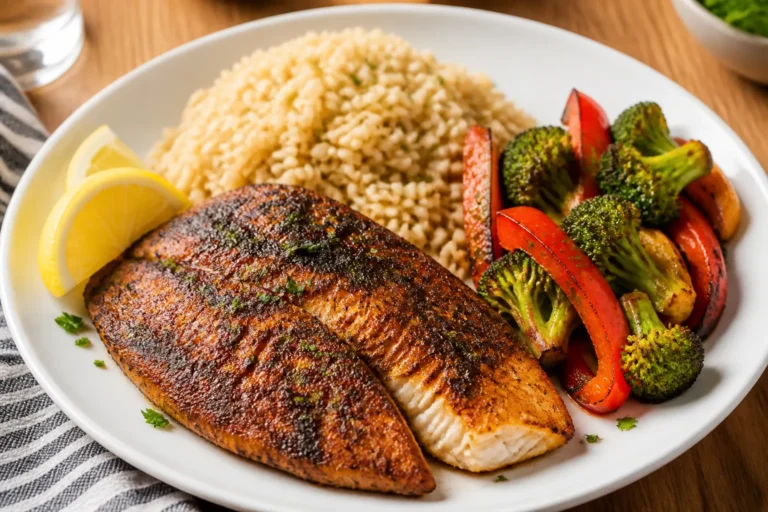 High Protein Blackened Tilapia Dinner – Spiced, Satisfying, and Ready Fast
