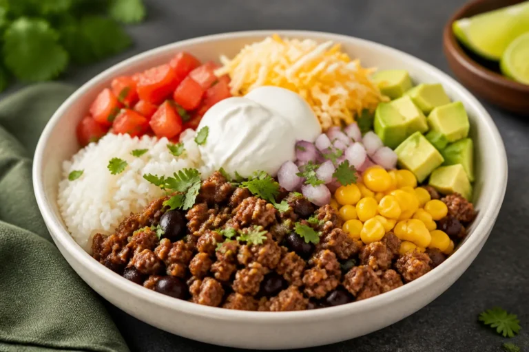 Lean Ground Beef Burrito Bowls – A Fresh, Fast Weeknight Favorite